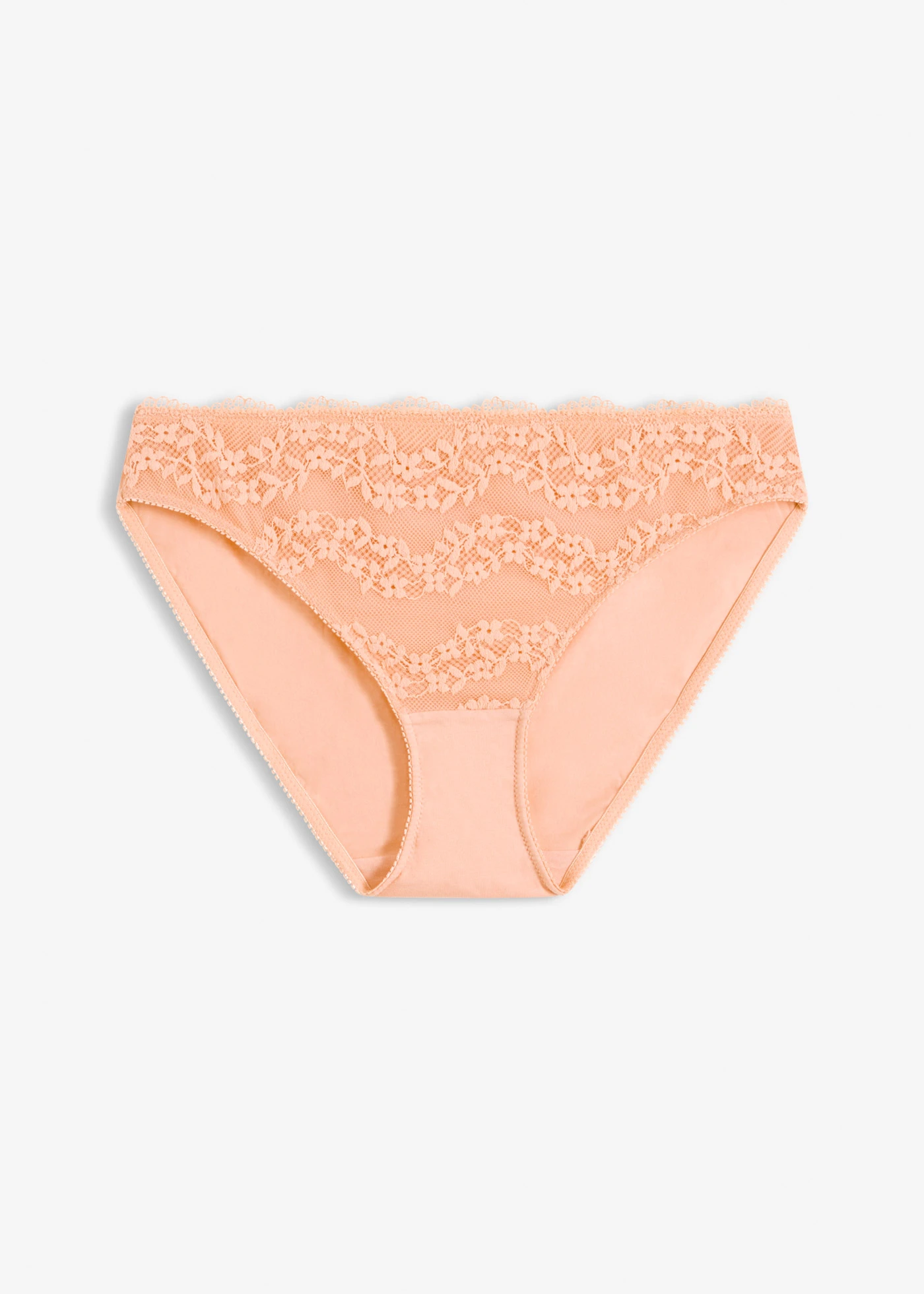 Slip met zacht biologisch katoen en kant • soft papaya • bonprix online shop