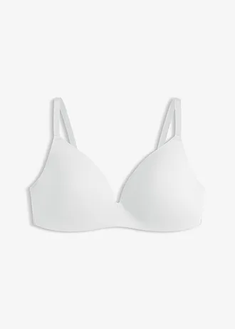 Soutien-gorge coton à coques sans armatures, Couleur: bleu-crème