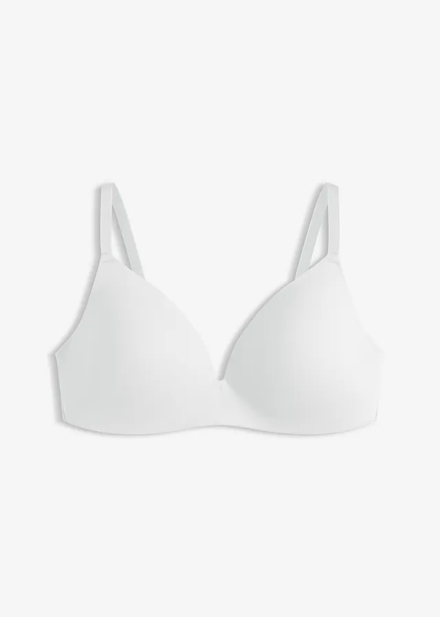 Soutien-gorge coton à coques sans armatures, Couleur: bleu/crème