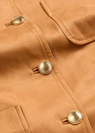 Imitatiesuède jas • camel • bonprix online shop