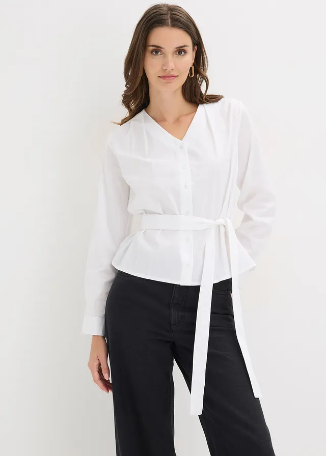Chemisier 100% coton • blanc • product-page.page-title-suffix