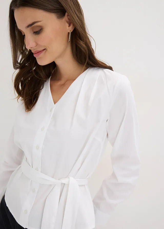Chemisier 100% coton • blanc • product-page.page-title-suffix