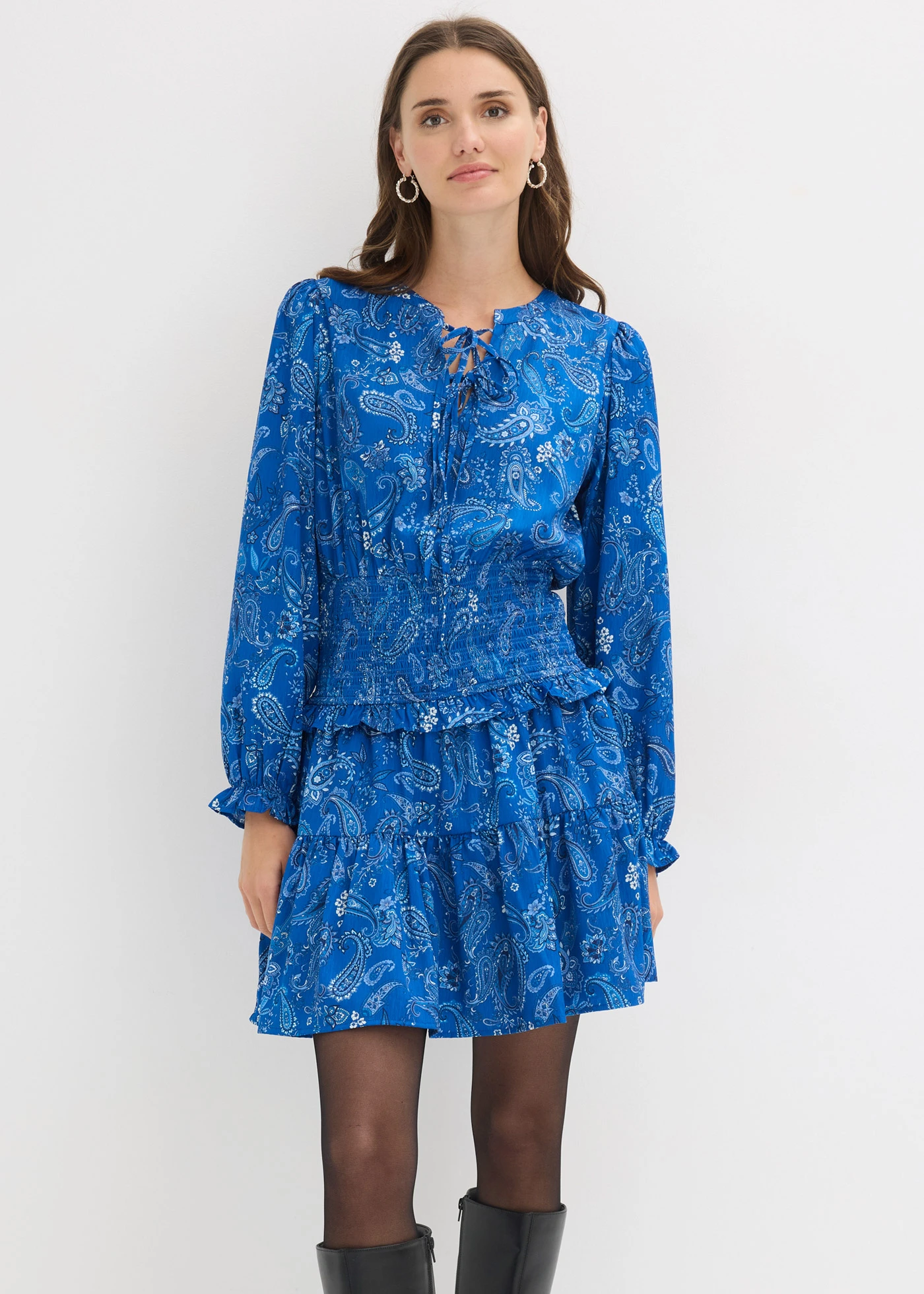 Mini jurk • arctisch blauw paisley • bonprix online shop