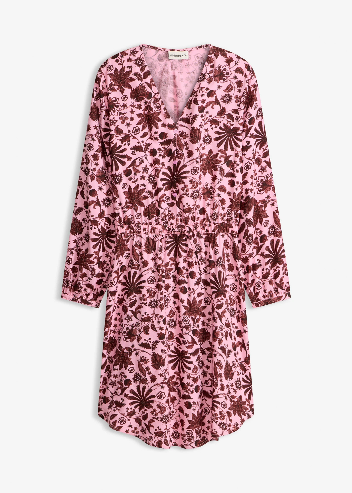 Robe midi en viscose fluide • orchidée fumé floral • Boutique bonprix