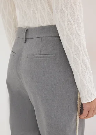 Pantaloni de costum cu talie confortabilă • gri melanj • magazin bonprix