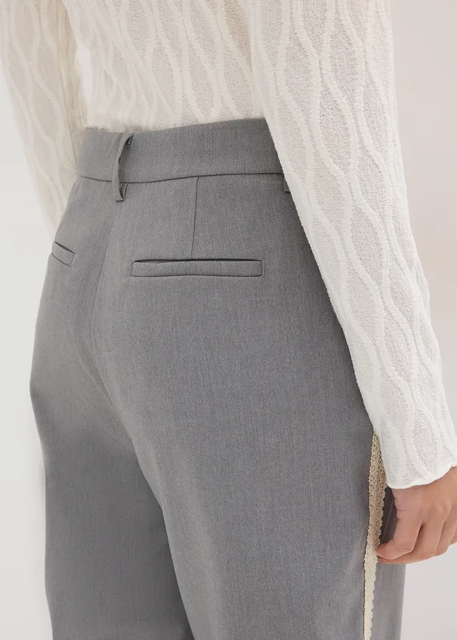 Pantalon met comfortabele tailleband • grijs gemêleerd • product-page.page-title-suffix