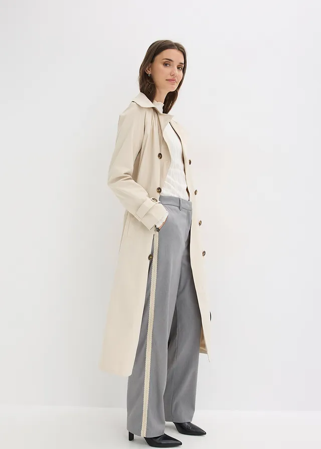 Pantalon met comfortabele tailleband • grijs gemêleerd • product-page.page-title-suffix