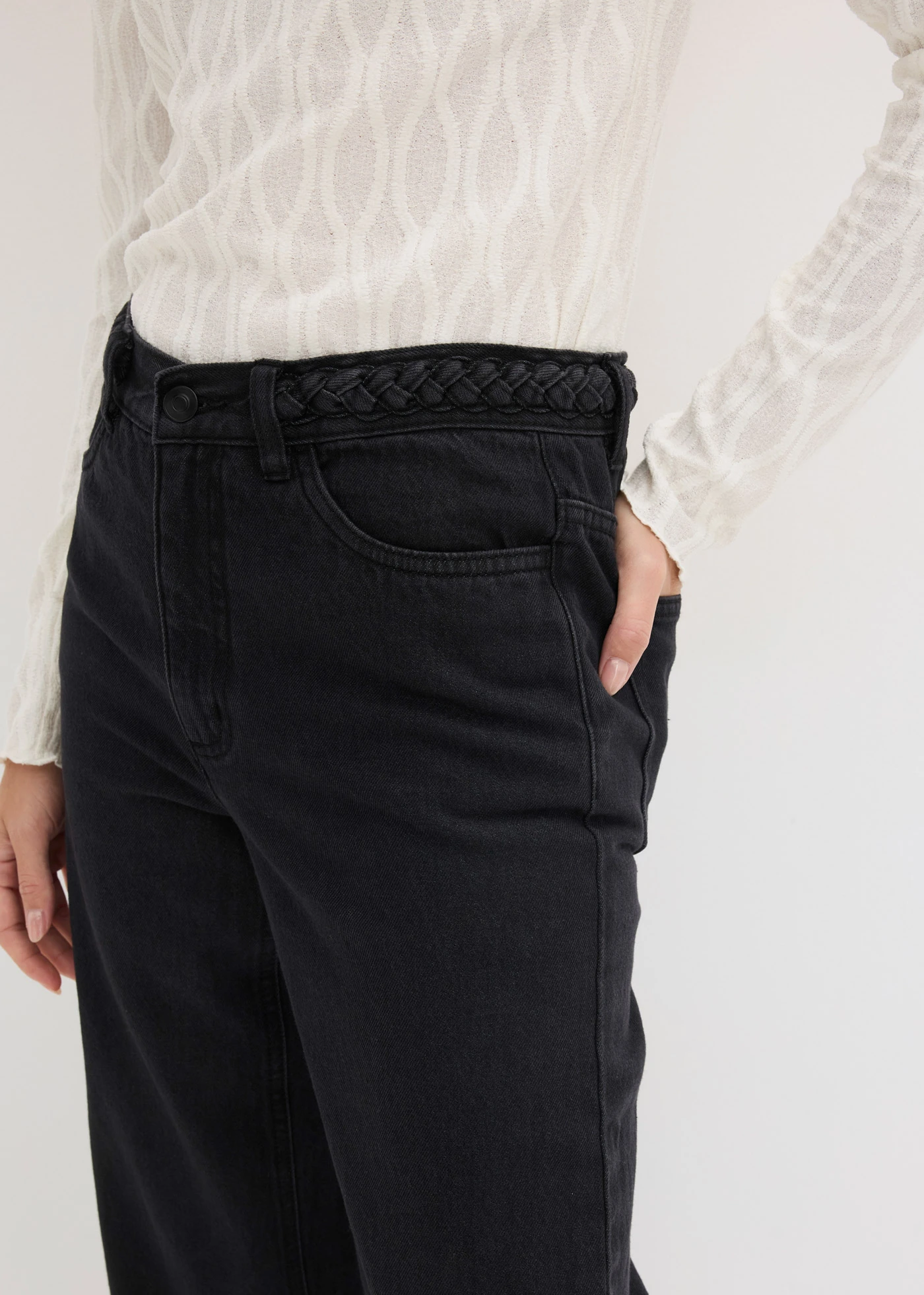 Pantalon en twill 100% coton • noir • Boutique bonprix