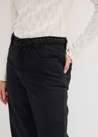 Pantaloni din twill din bumbac organic 100% • negru • magazin bonprix