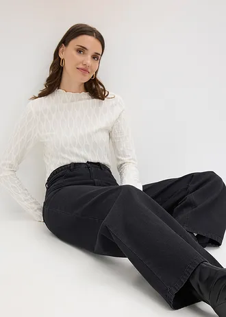 Pantaloni din twill din bumbac organic 100% • negru • magazin bonprix