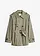 Korte trenchcoat, Kleur: olijfgroen