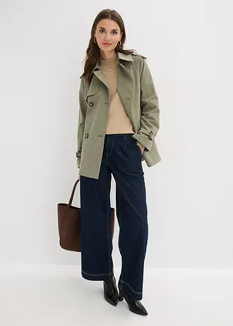 Korte trenchcoat • olijfgroen • bonprix online shop
