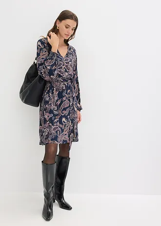 Robe en jersey • bleu foncé paisley • Boutique bonprix