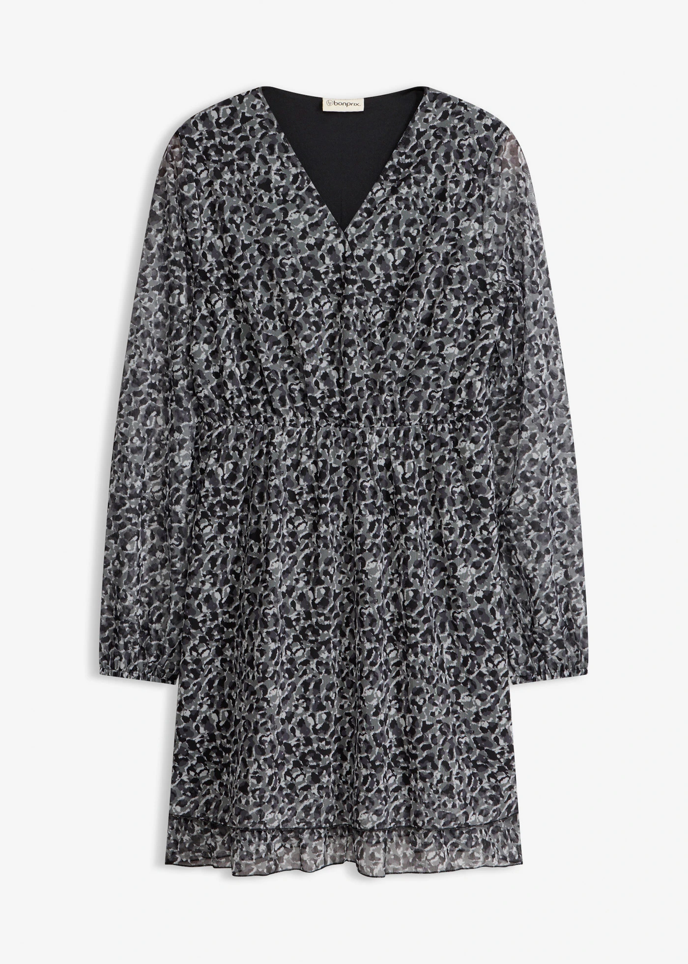 Robe en jersey • noir + léopard • Boutique bonprix