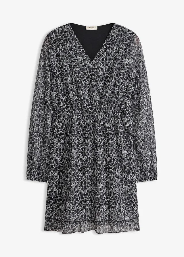 Jersey jurk • zwart luipaardprint • bonprix online shop