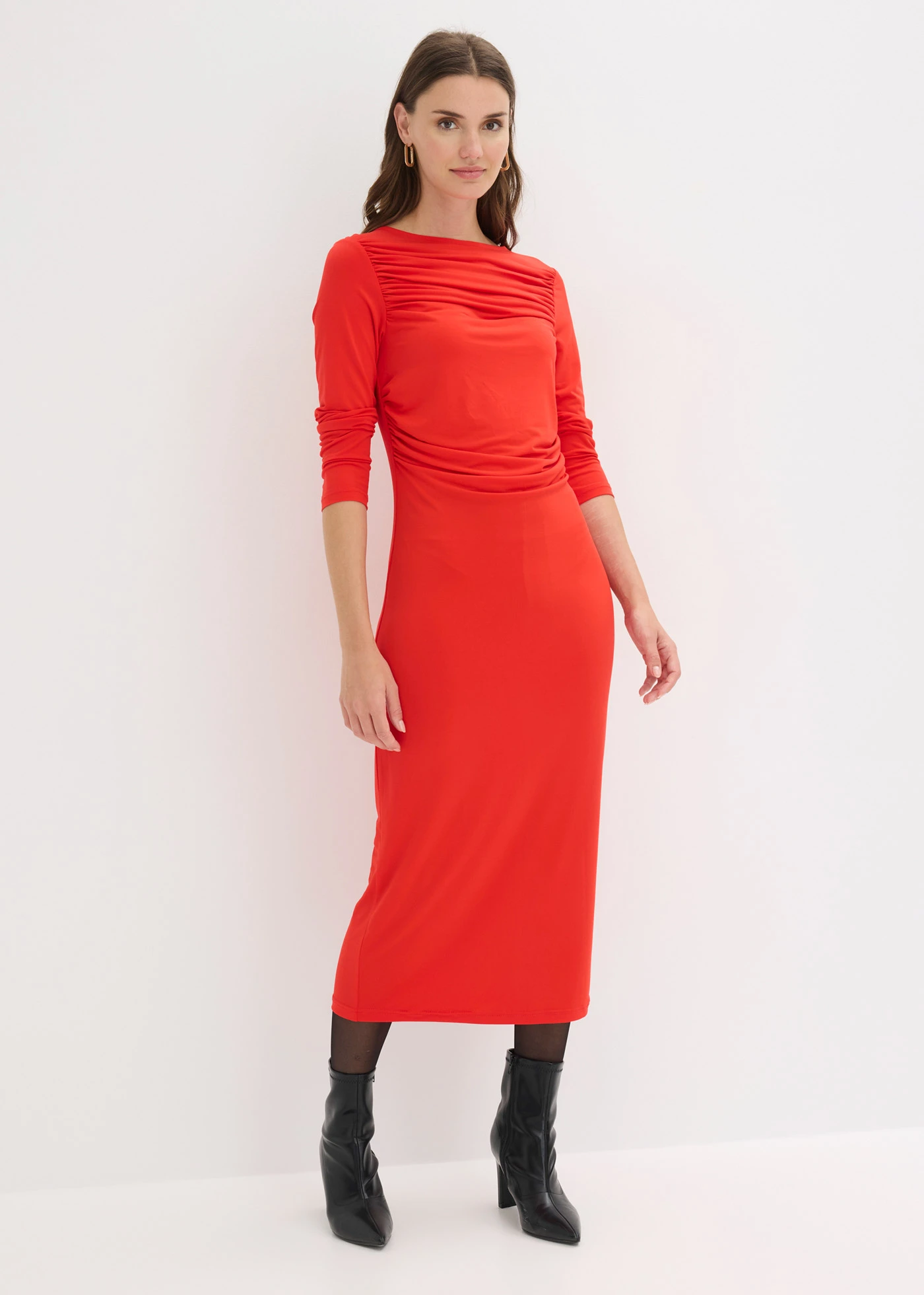 Robe midi en jersey • fraise • Boutique bonprix