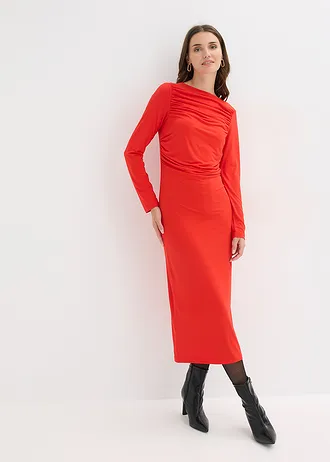 Robe midi en jersey • fraise • Boutique bonprix