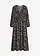 Maxi jurk van viscose, Kleur: zwart/wit gedessineerd