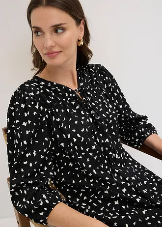 Robe trapèze en jersey • noir graphique • Boutique bonprix