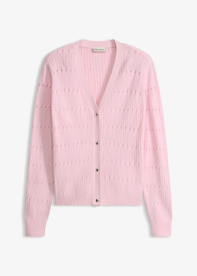 Fijn gebreid vest van viscosemix • kristalroze • bonprix online shop