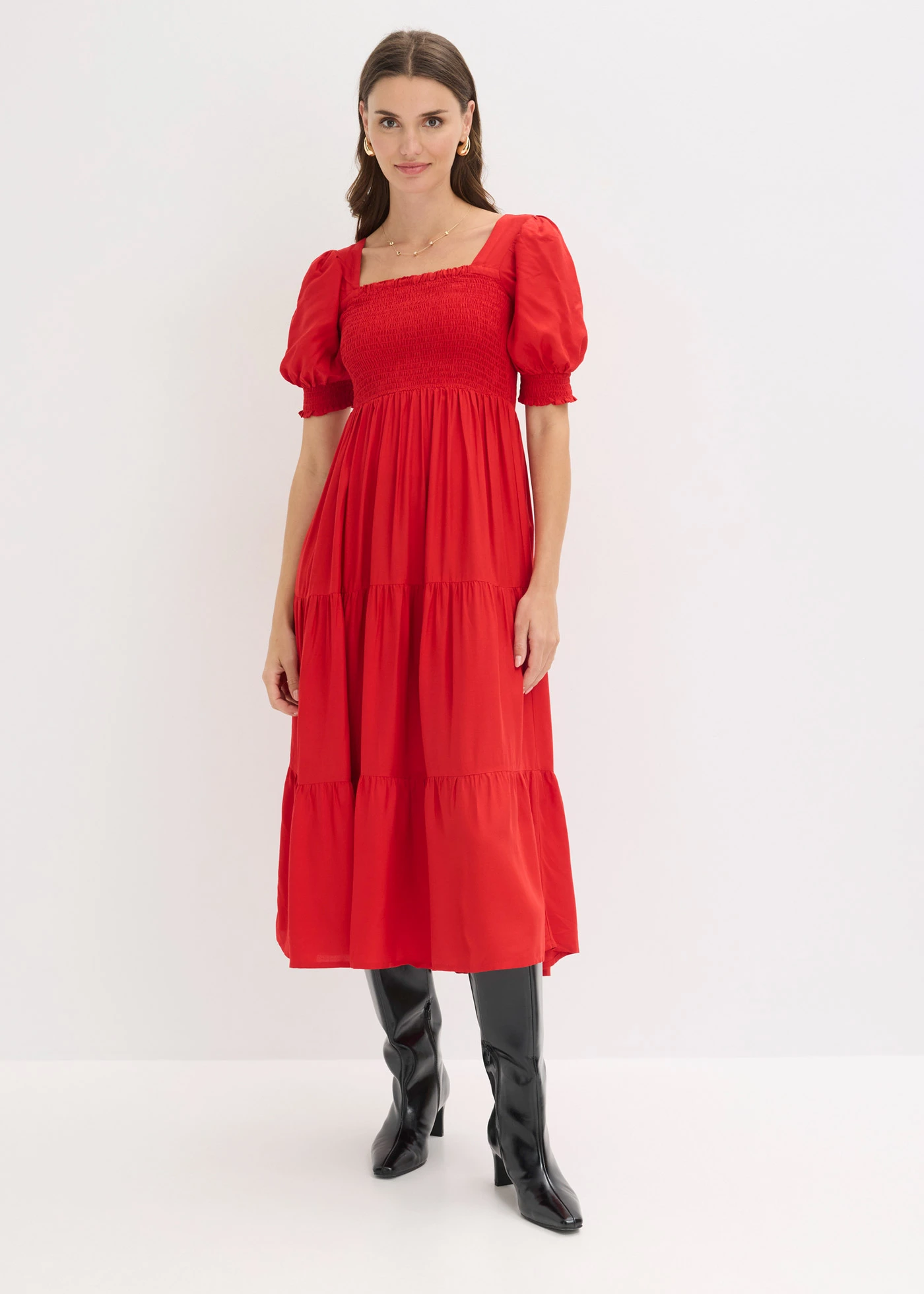 Robe midi imprimée • fraise • Boutique bonprix