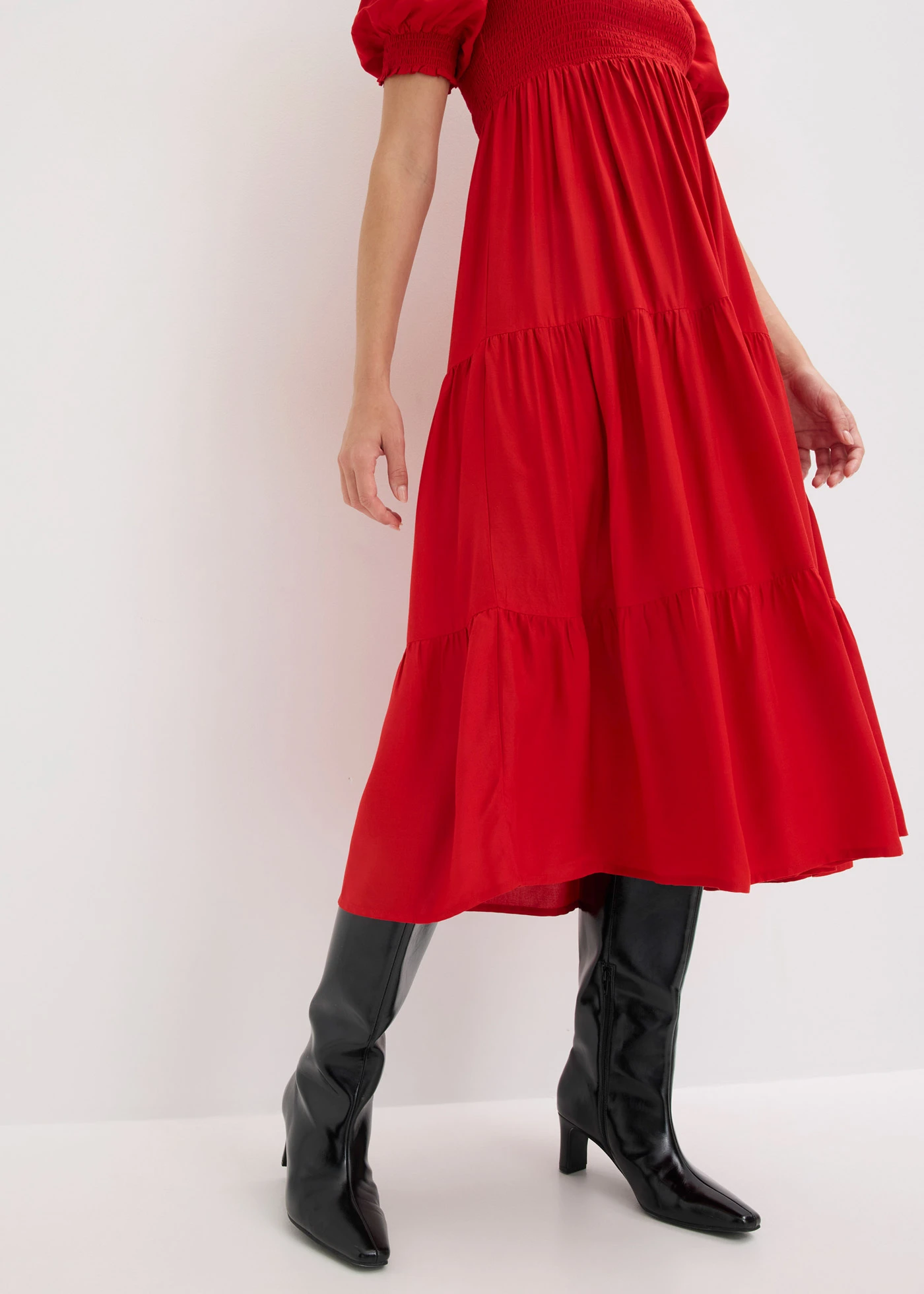 Robe midi imprimée • fraise • Boutique bonprix