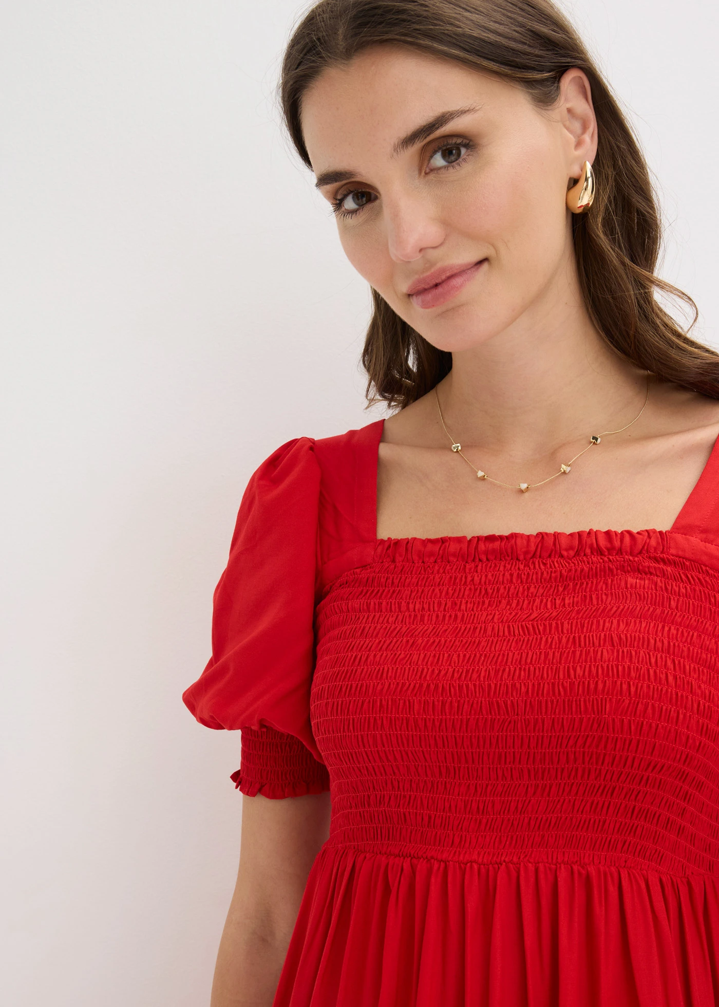 Robe midi imprimée • fraise • Boutique bonprix