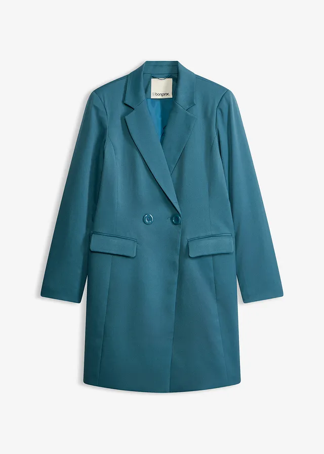 Lange blazer, Kleur: pepergroen