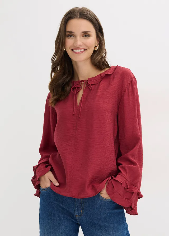 Tunique en fine viscose mélangée • rouge • product-page.page-title-suffix