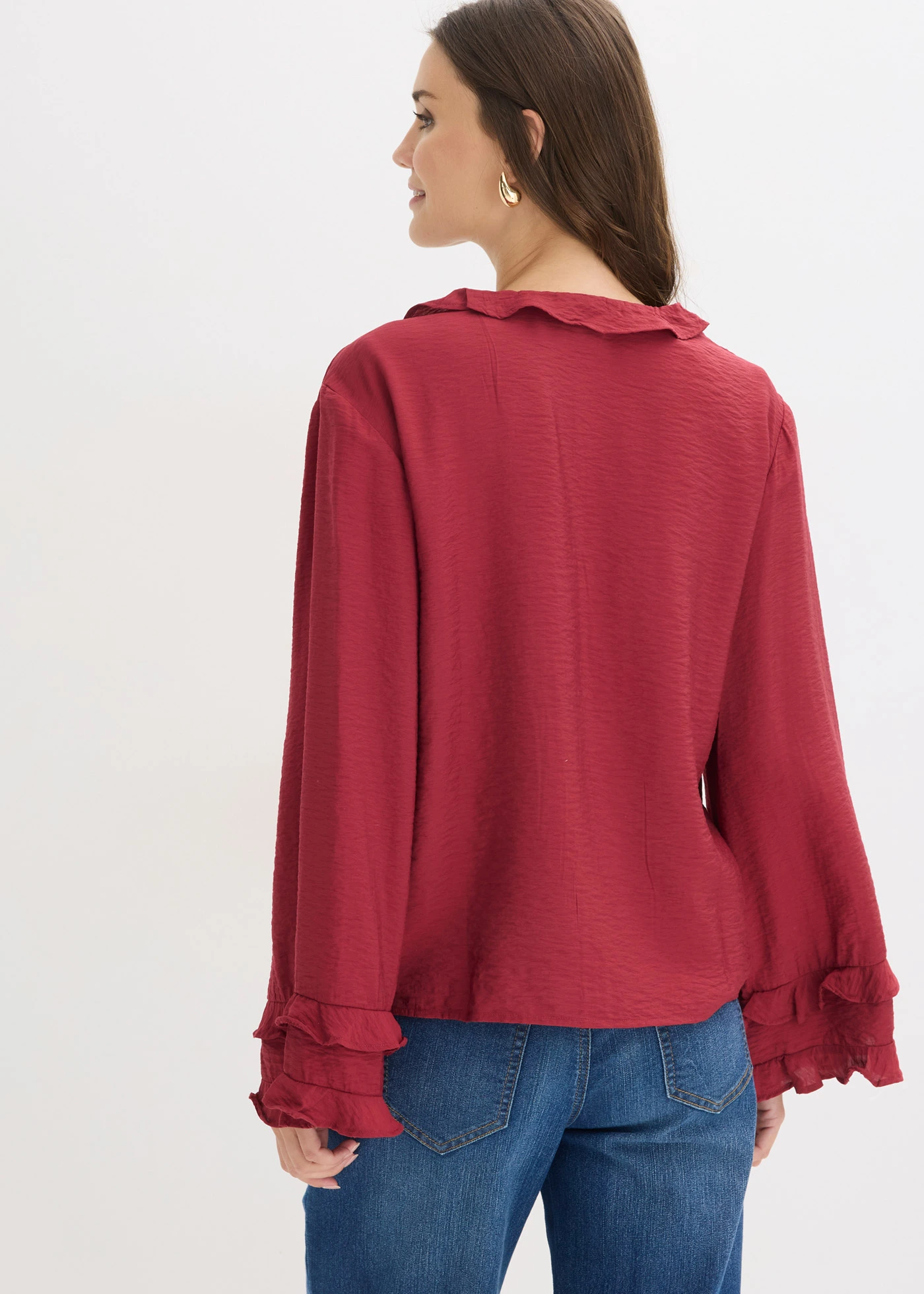 Tuniek in een fijne viscosemix • rood • bonprix online shop