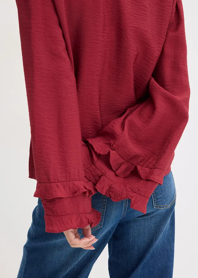 Tunique en fine viscose mélangée • rouge • product-page.page-title-suffix