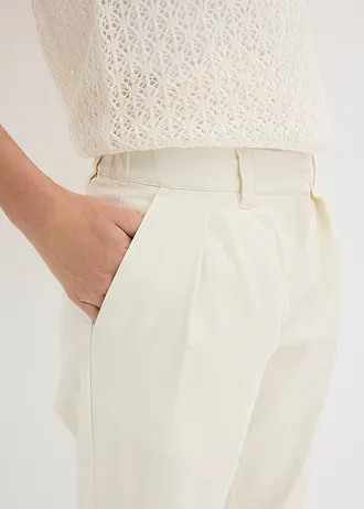 Broek van puur katoen • wolwit • bonprix online shop
