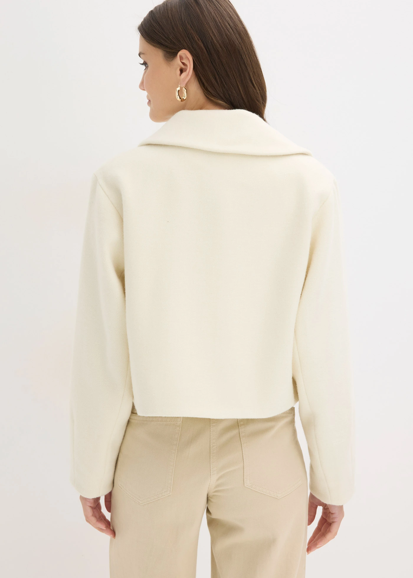 Jachetă oversize căptușită • ecru • magazin bonprix