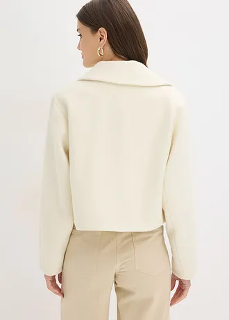 Bunda, oversize • biela vlna • obchod bonprix