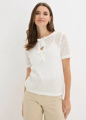 Pull ajouré • ecru • Boutique bonprix