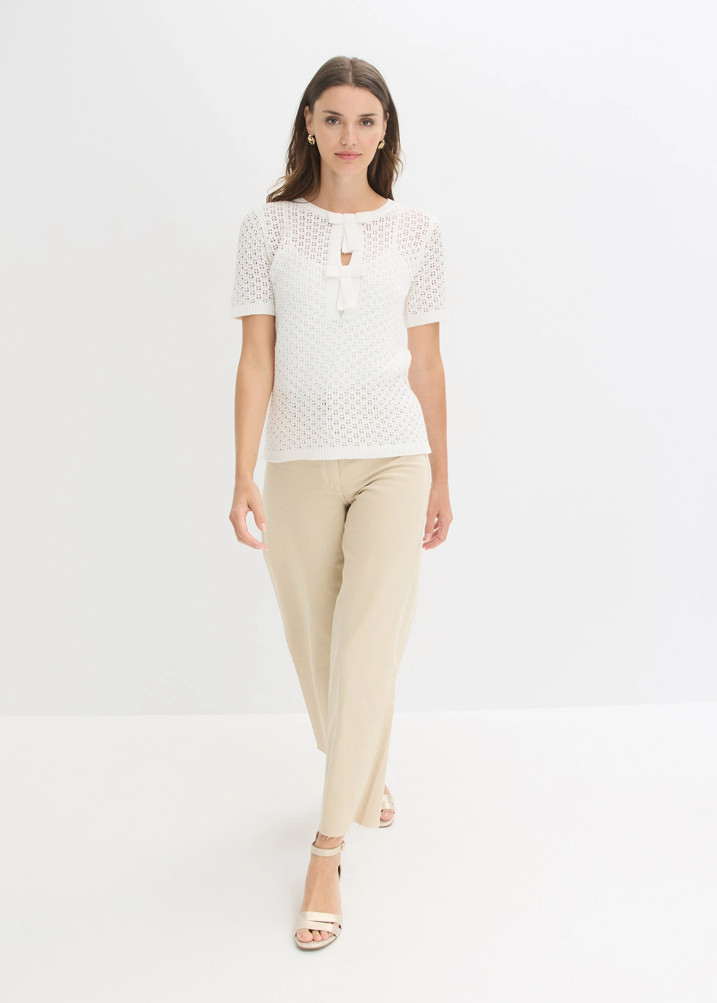 Pull ajouré • ecru • Boutique bonprix