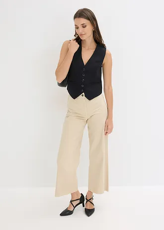 Gilet sans manches en viscose mélangée • noir • Boutique bonprix