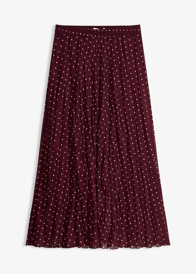 bordeaux pois beige mat