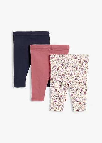 Colanți din bumbac organic 100% (set/ 3 buc.)