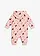 Sweat jumpsuit met capuchon van puur biologisch katoen, Kleur: zoet roze met print