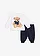 Teddybeershirt en broek (2-dlg. set), Kleur: donkerblauw-wolwit met print