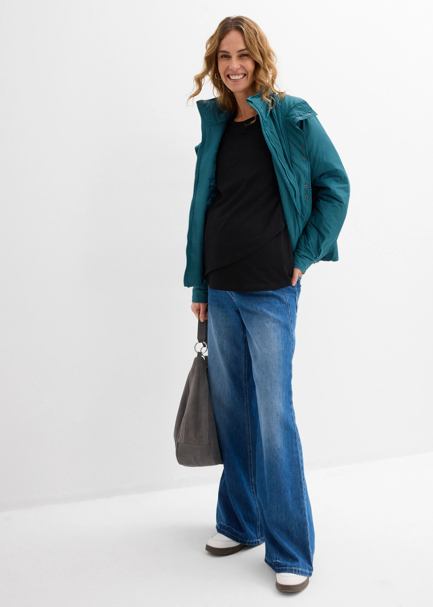 2-in-1 zwangerschapsshirt / voedingsshirt met biologisch katoen • zwart • bonprix online shop