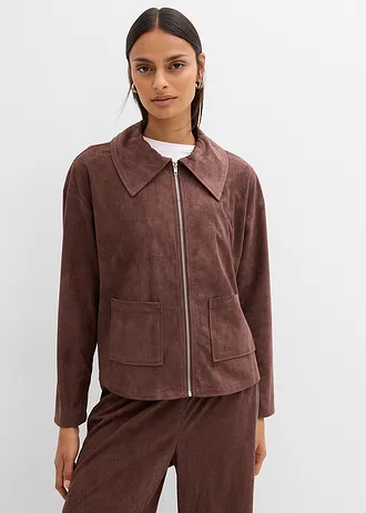 Bomber van imitatiesuède • bruin • bonprix online shop