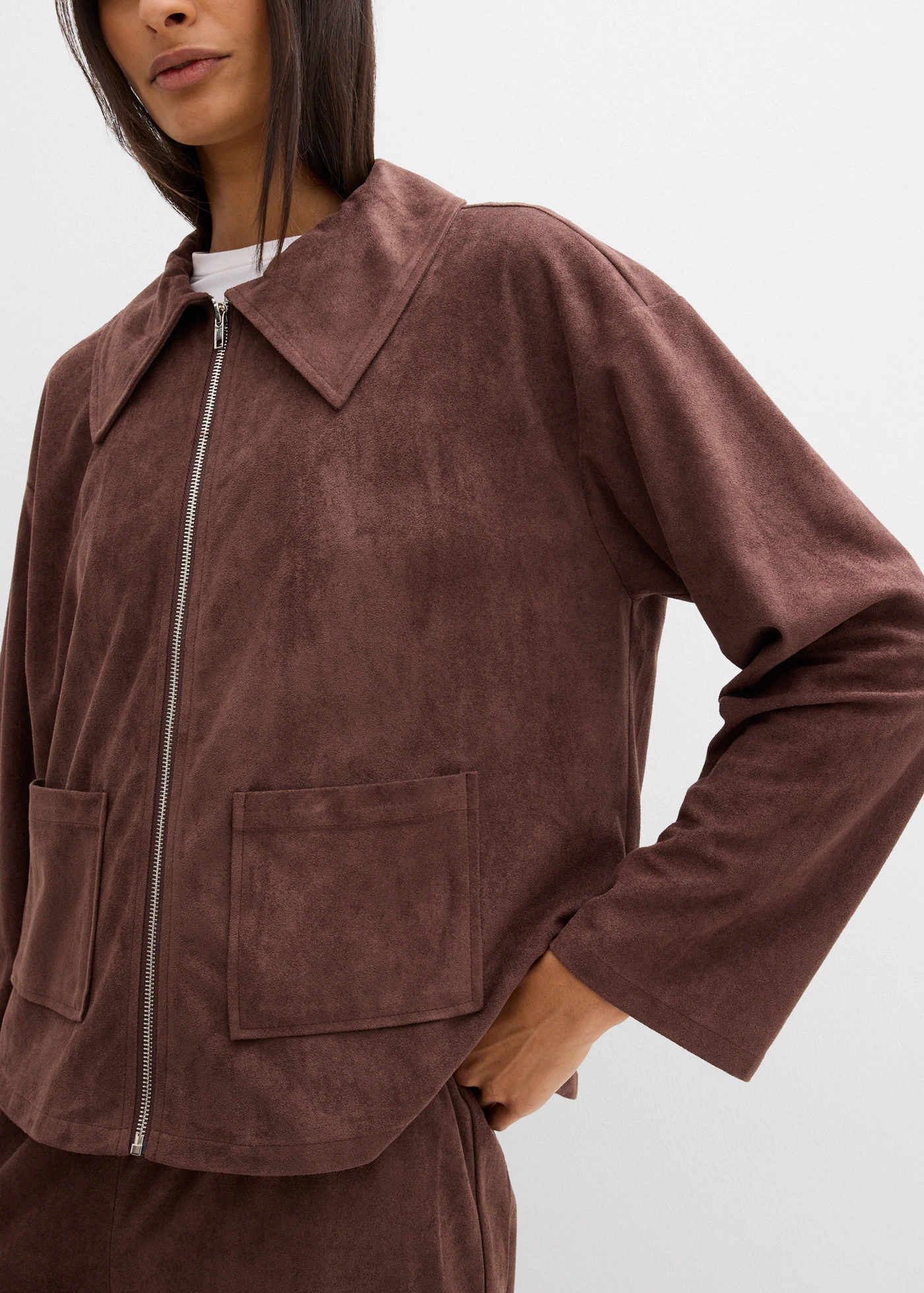 Surchemise en suédine • marron • Boutique bonprix