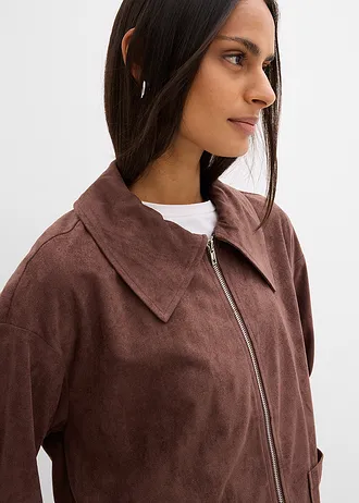 Bomber van imitatiesuède • bruin • bonprix online shop