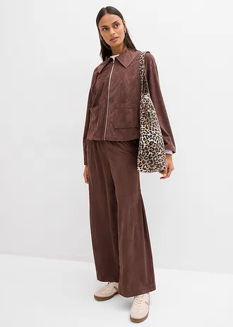 Broek van imitatiesuède • bruin • bonprix online shop