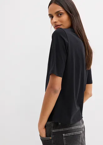 T-shirt 100% coton • noir-imprimé doré • Boutique bonprix