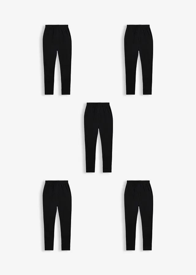 Lot de 5 leggings en coton extensible • noir • product-page.page-title-suffix