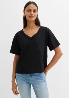 Bluză oversize din bumbac 100%, culoare: negru