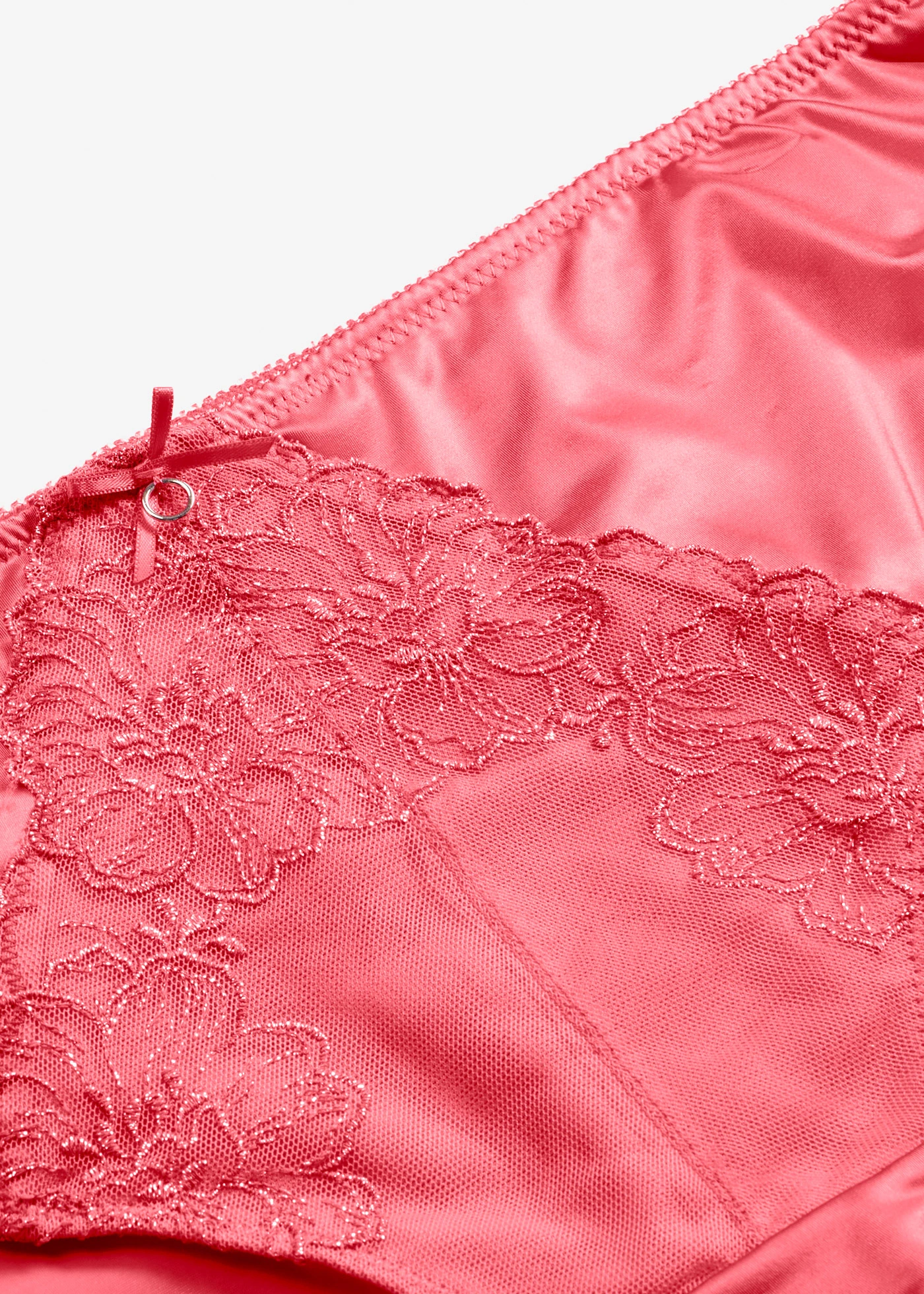 Chilot maxi cu broderie florală cu sclipici • pink corai • magazin bonprix